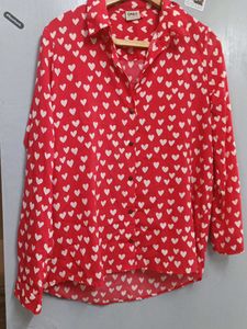 ❤️Valentine's day Red Heart Print Shirt - ONLY