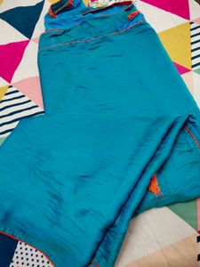 dual shade Satin  Crap Saree