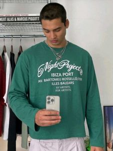 Men's Emerald Green "Night Project" Graphic Full