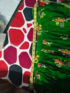 Green Floral Print Fabric