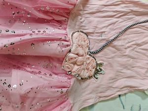 Cute Pink Heart Dress with Sparkle Skirt
