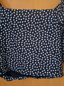 Chic Polka Dot Ruched Top