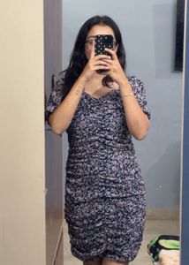 Floral Ruched Mini Dress