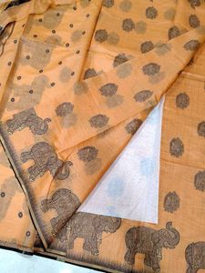 Elephant Saree Orange