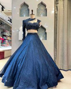 Stunning Blue Sequin Lehenga Choli