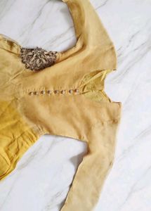 Elegant Yellow Anarkali Gown