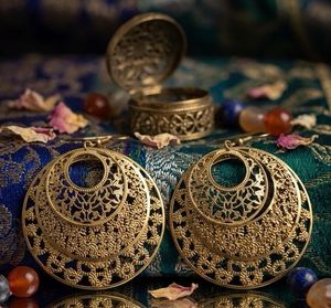 New Y2K Intricate Filigree Statement Earrings