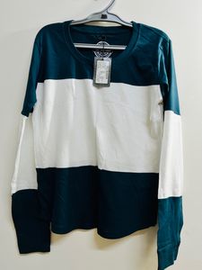 Green and white sweatshirt