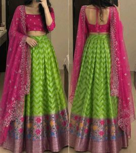 💃🏻 Garba Green & Pink Lehenga Choli ❤️