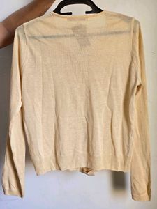 Soft cream Button-Up Cardigan