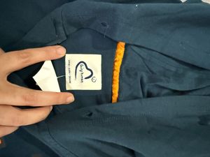 Men's Blue Zip-Up Hoodie Jacket
