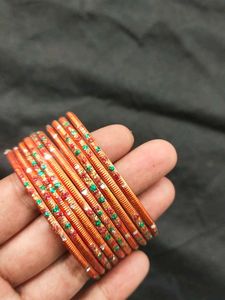 Pink &amp; Green Bangle Set