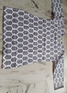 🖤🤍Black and White Printed Kurta