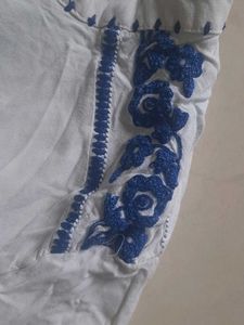 Stylish White &amp; Blue Ombre Kurta