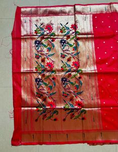 Beautiful new muniya paithani saree
