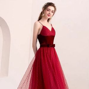 Red flared dress
