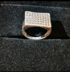 Sparkling Ring for gents pure silver # fixed price