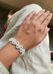 Handmade Beaded Flower Bracelet
