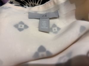 Cream Cami Top with Black Print.100% original prod