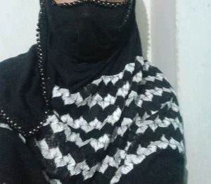 Black Dupatta With Nakab
