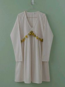 White Cotton Kurta with Embellishments