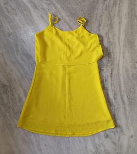 Yellow Mini Slip Dress