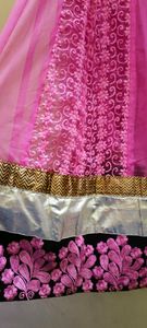 beautiful net embroidered anarkali