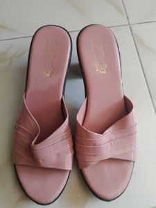 Chic Pink Slip-On Heels