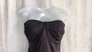 Women's Black Strapless Corset Top
