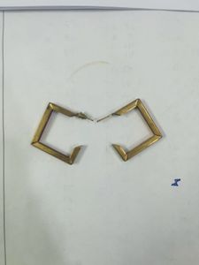Unique Gold Tone Geometric Earrings