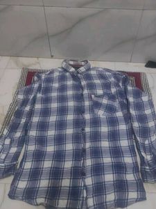 Men's Blue Plaid Flannel Shirt