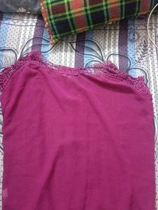 Crop Top  Beautiful purple lesh