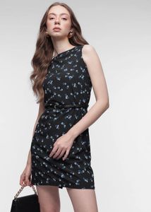 French Connection Black Floral Mini Dress