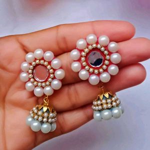 Pearl Jhumka Earrings