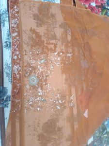 Vintage heavy sequence work saree