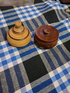 Set of 2 Vintage Wooden Containers