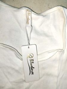 White Heart Neck T-Shirt