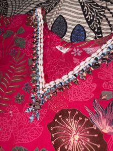 Y2K Vibrant Pink Floral Kurta