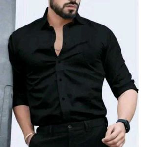 Men's Classic Black Button-Down Shirt