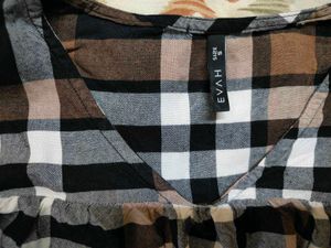 Checked Tiered Dress