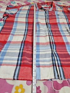 Men's Red Plaid Long Sleeve Shirt
