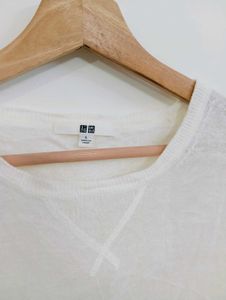 White V-Neck Tunic Top