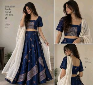 Elegant Blue Lehenga Choli Set
