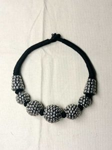 Chunky  EXPORT Quality Black and Silver Necklace