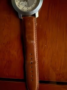 Classic Brown Leather Strap Watch