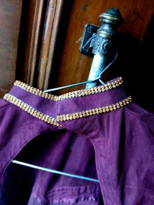 Elegant  Blouse with Gold Embellishments