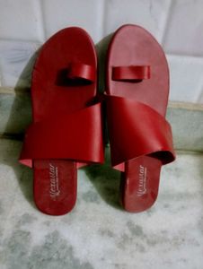 Red Flat Sandals
