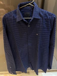 Men's Blue Striped Casual Shirt