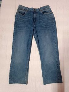 Baggy Blue Denim Wide Leg Jeans