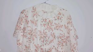 Floral print gown full length